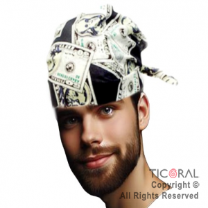 BANDANA BILLETE DOLAR 54X54 CM HS5620-2 x 1